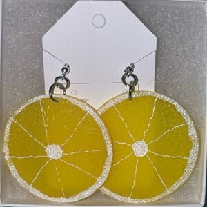 Handmade lemon earrings!